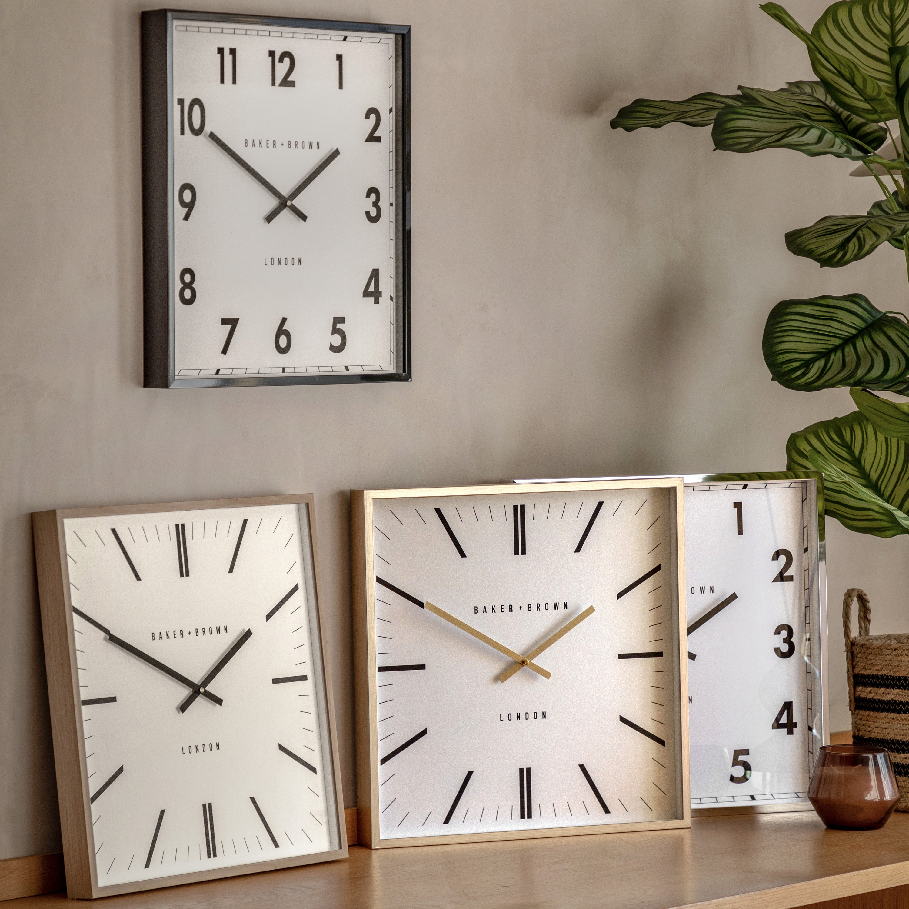 Penhurst Gold Square Wall Clock